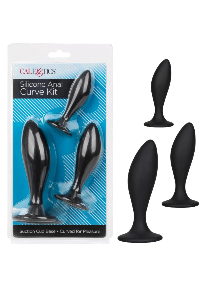 Silicone Anal Curve Butt Plug Kit - Image 3